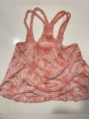 Mudd Coral Tie-Dye Braided-Strap Tank
